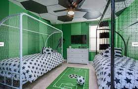 A string of soccer balls decorated in neat designs and colo. Ideas For Decorating A Soccer Bedroom Visionbedding