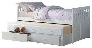 14 why you need to get a quality trundle bed. Carissa Twin Over Twin Trundle Bed With Two Storage Drawers White Contemporary Kids Beds By Lexicon Home