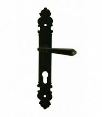 1 2 Poignee De Porte D Entree Rillieux En Fer Forge Cemente Noir Poignee De Porte Fer Forge Accessoire Deco