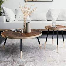 The abbott end table has a sophisticated, industrial feel, yet it's homey enough to fit into a country setting, too. Abbott Round Nesting Coffee Tables Furniture Home Living Furniture Tables Sets On Carousell