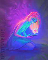 Art By Destiny Blue Even In The Darkest Times Your Love Still Shines Through Destinyblue Glowing Art Art Blue Art