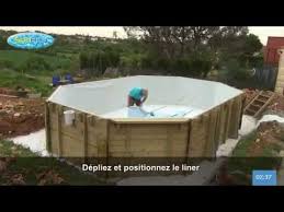 Pose Liner Piscine Bois Sunbay Youtube