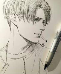 This Is So Hot And Amazing Anime Boy Sketch Attack On Titan Art Anime Drawings Sketches Levi felt so nervous, overwhelmed by countless emotions that his lips literally crashed onto yours, not knowing what to do. pinterest