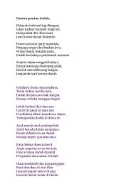 Selebihnyabayu menghabiskan waktunya di rumah. Pantun Dadah