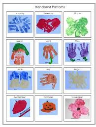 Handprint Calendar Template Printable Preschool Keepsake Calendar Handprint Calendar Handprint Calendar Preschool Calendar Craft