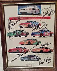 Yesterday i saw the pace car for the 2000 daytona 500, and today i saw a truck used for one of the bank of america 500's. Vtg Widetrack Grand Prix Official Pace Car Of Nascar Racing Poster W Autographs Racing Posters Nascar Racing Vintage Racing