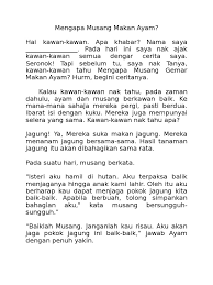 Buku teks digital asas (btda) bahasa melayu kssr tahun 1 (satu) (sk). Teks Bercerita Tahap 1 Sekolah Rendah 2017