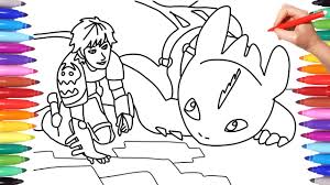 Coloring page and hidden picture puzzle for thanksgiving. How To Train Your Dragon 3 The Hidden World Coloring Pages For Kids How To Draw Hiccup Toothless Youtube