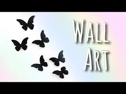 Butterfly.blue,white royale emulsion and royale. Diy Butterfly Wall Art Youtube