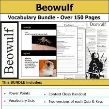 Beowulf Vocabulary By S J Brull Teachers Pay Teachers