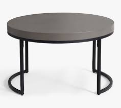 The hendrix nesting tables provide the perfect table top solution for all needs. Sloan Concrete Round Nesting Coffee Tables Pottery Barn