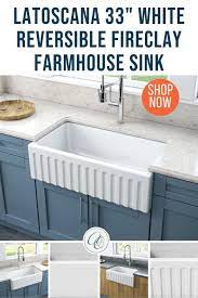 Latoscana Lfs3318w White 33 Fireclay Farmhouse Sink Smooth Or Fluted Fireclay Farmhouse Sink Farmhouse Sink Installation Farmhouse Sink