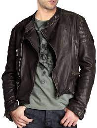 New Men S Genuine Lambskin Leather Motorcycle Jacket Slim Fit Biker Jacket Hl65 Fashion Clothing Shoes Leather Jacket Leather Jacket Men Fitted Biker Jacket