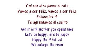 letra de felices los 4. Maluma Felices Con 4 Lyrics English And Spanish Translation Youtube