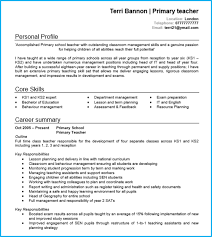 Your resume should highlight not only your professional experience related to the teaching profession but also the skills that you possess that make you a strong candidate for the. Primary Teacher Cv Example Page 1 In Microsoft Word Learn How To Create A Winning Primary Teacher Cv By Studying Our Exa Teacher Cv Teacher Resume Cv Examples