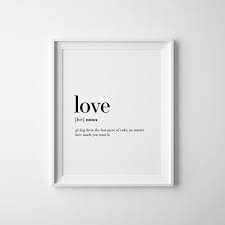 Love Funny Definition Print Printable Poster Wall By Printabold