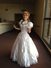 Diy Giselle From Enchanted Costume Old Wedding Dress From Goodwill Wedding Dresses Old Wedding Dresses Ball Gowns Wedding