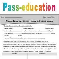 Voici des documents qui permettent de travailler sur le passé simple de l'indicatif. Imparfait Passe Simple Concordance Des Temps Cm2 Exercices