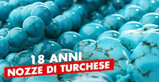 Matrimonio romantico dopo 18 anni d'amore. Idee Regalo Per Le Nozze Di Turchese
