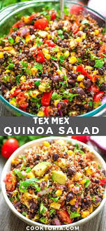 Black Bean Corn Tomato Salad Cilantro This Mexican Style Quinoa Salad Is Loaded With Black Beans Corn Tomatoes Avocados Red Onion And Ci Quinoa Dishes Quinoa Salad Recipes Mexican Quinoa Salad