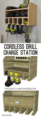 Organize Your Tools Free Plans For A Diy Cordless Drill Storage And Battery Charging Station Optio Woodworking Projects Diy Diy Woodworking Woodworking Plans
