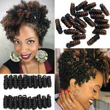 Afro Jamaican Bounce Curly Short Spring Twist Loops Crochet Hair Extensions Crochet Braids Hairstyles Short Crochet Braids Hairstyles Curly Crochet Hair Styles