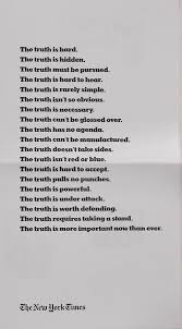 Brand Campaign Kampagne The New York Times Joins The Debate About The Truth In Minimalist Ads From Droga5 Adweek In 2020 Truth Guerilla Marketing Ads Creative