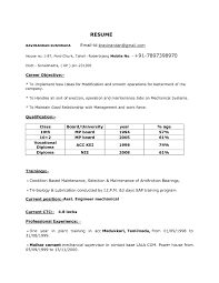 Resume Iti Format
