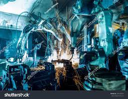 Team Welding Robots Represent The Movement In The Automotive Parts Industry Sponsored Ad Robots Represent Industry Images Automotive Automobile Industry