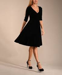 Lbisse Black Velvet Surplice Dress Women Plus Zulily Dresses Womens Dresses Surplice Dress
