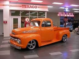Image result for Orange 1952 Truck