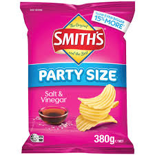 Hundred of thousands of pounds will be spent testing whether salt and vinegar are safe to sprinkle on chips under a 'ludicrous' law drawn up by the eu, it was revealed yesterday. Smiths Salt And Vinegar Chips 380g Officeworks
