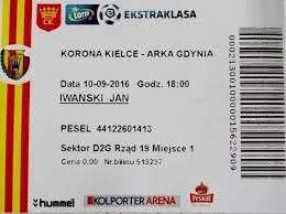 Se alt om kampen på bold.dk. Bilet Korona Kielce Arka Gdynia Lotto Ekstraklasa 10 09 2016 Bilety Ligowe Polskie Antykwariat Sportowy Ksiazki Pamiatki Sportowe Gadzety Klubowe