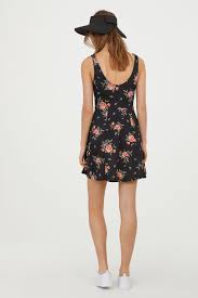 Sleeveless Jersey Dress Black Floral Women H M Us Sun Dress Casual Womens Dresses Women