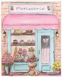 Pink Paris Patisserie By Debbie Cerone Paris Decor Bedroom Pink Paris Art Paris Wall Art