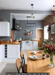 Small kitchen design ideas 2018 ideas photo gallery : Gorgeous Farmhouse Kitchen Colors Ideas Look Amazing Engineering Basic