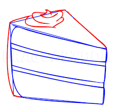 Start by drawing out the frame for the piece of cake. How To Draw A Piece Of Cake Step By Step Drawing Guide By Dawn Dragoart Com