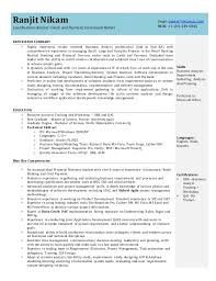 business analyst resume