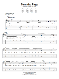 Turn The Page Guitar Sheet Music Guitar Lessons For Beginners Saxophone Music Guitar Songs For Beginners