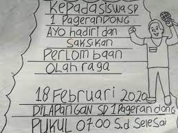 Kedua keterampilan ini, yakni keterampilan menulis surat undangan dan keterampilan melukis, jika dipadukan, akan menjadi sebuah karya yang indah dan menarik. Contoh Surat Undangan Setengah Resmi Sekolah Sketsa