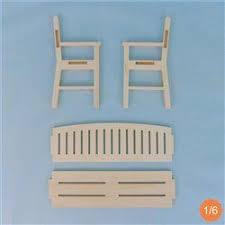 Banc Jardin 1 6eme Meubles De Poupee Mobilier De Salon Chaise Rustique