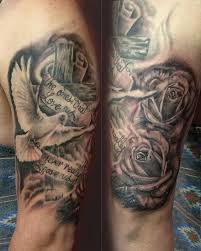 Celtic cross tattoos, simple cross tattoos, small cross tattoos, christian cross tattoos, a cross with wings tattoo,a 3d cross tattoo… 65. Holy Spirit Tattoo Dove Wooden Cross Writing Roses Rose Tattoos Black And Grey Tattoos By Tony Tapia Tattoonow