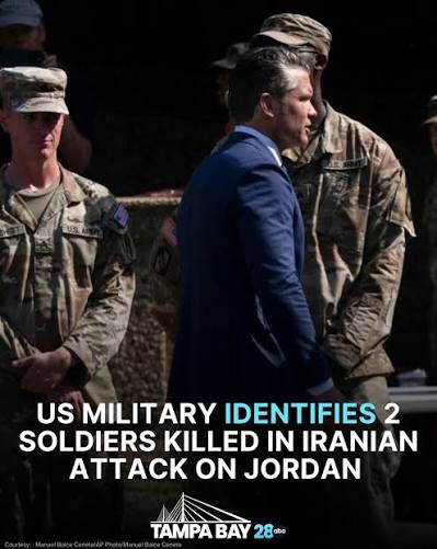 The Trump administration on Monday identified two soldiers killed in action  last week as part of the U.S. war with Iran.