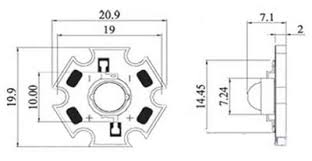 3w white led on star board heatsink