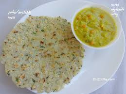 This can be had for breakfast or evening snack or for a light dinner too. Beaten Rice Avalakki Rotti Poha Rotti Thalipeeth Tinditirtha