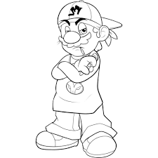 Free Printable Mario Coloring Pages For Kids Easy Cartoon Characters Easy Cartoon Drawings Drawing Cartoon Characters