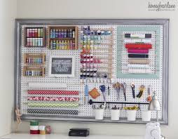 Use hollow frames or build improvised shelving to hang on the walls, which can serve as your storage space for all of your necessary tools and supplies. 8 Craft Room Ideas That Will Blow Your Mind Favecrafts