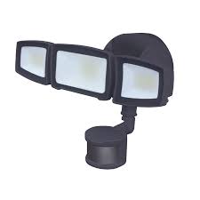 Good Earth Lighting 240 Degree 3 Head Dual Detection Zone Bronze Led Motion Activated Flood Light With Timer Flood Lights Detection Bronze