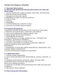 Sample Due Diligence Checklist Checklist How To Fix Credit Financial Information