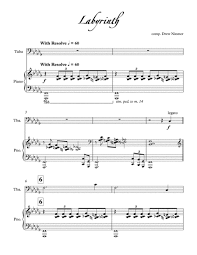 Labyrinth For Solo Tuba With Piano Accompaniment Music Sheet Download Topmusicsheet Com